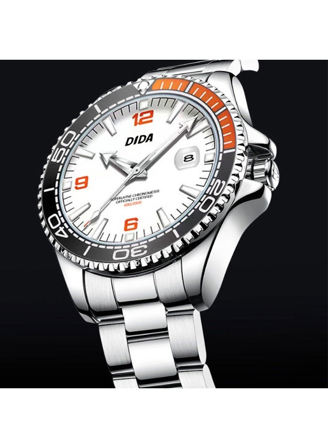 DIDA Men's Stainless Steel Waterproof Watch C089 White - Image 2