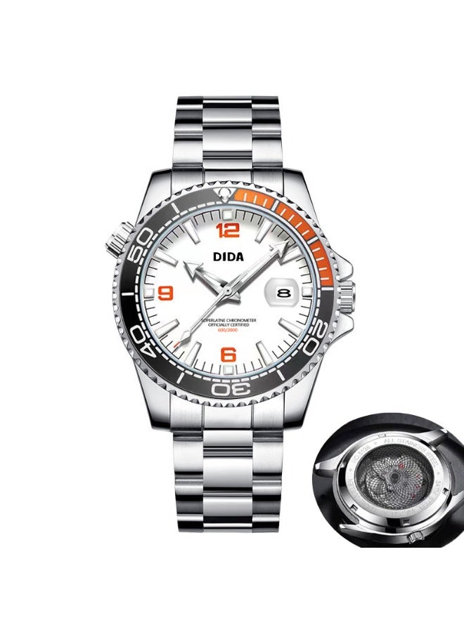 DIDA Men's Stainless Steel Waterproof Watch C089 White - Image 1