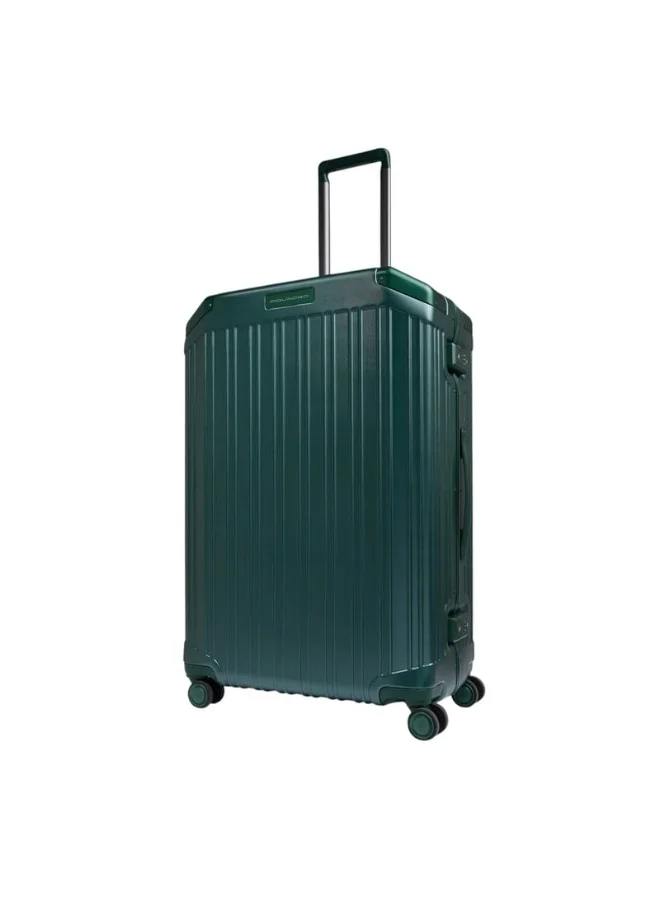 بيكوادرو حقيبة سفر Piquadro BV6394PQL مقاس 30 بوصة | حقيبة شحن بهيكل صلب من البولي كربونيت (PC) قابلة للتوسعة مع قفل TSA و4 عجلات مزدوجة دوارة