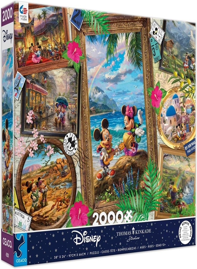 Ceaco - Thomas Kinkade - Disney - Travel Collage - 2000 Piece Jigsaw Puzzle - Image 1