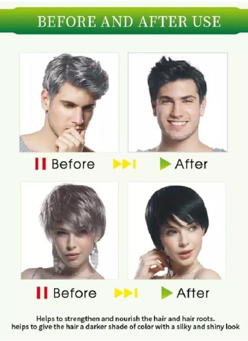 Dexe 420ml Argan Speedy Hair Color Shampoo 100% Grey and White Hair Coverage Long Lasting Deeply Nourishing and Anti Hair Fall Hair Color Shampoo Argan Hair Dry Color Shampoo Dark Brown  - Image 3