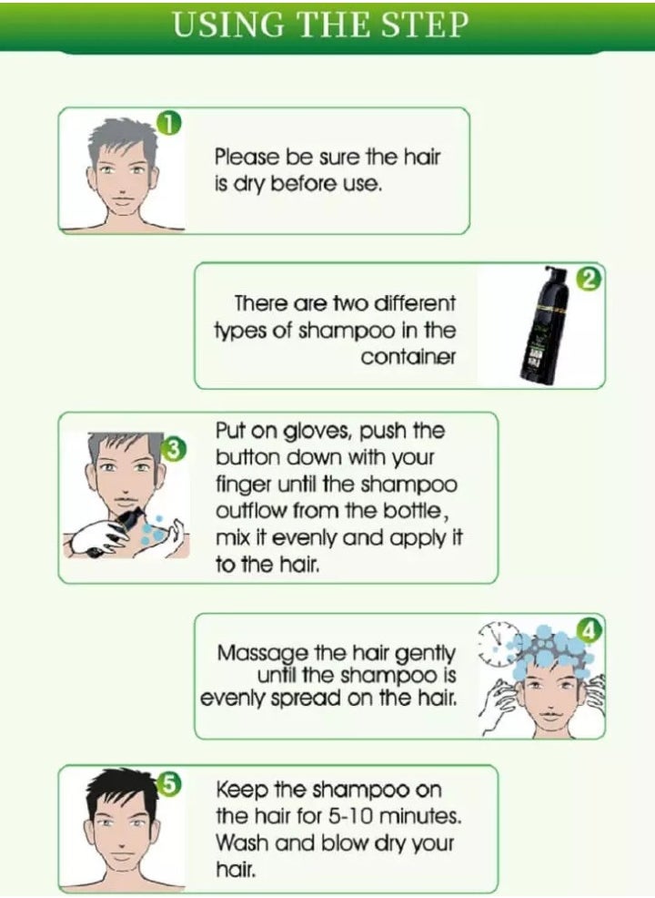 Dexe 420ml Argan Speedy Hair Color Shampoo 100% Grey and White Hair Coverage Long Lasting Deeply Nourishing and Anti Hair Fall Hair Color Shampoo Argan Hair Dry Color Shampoo Dark Brown  - Image 5