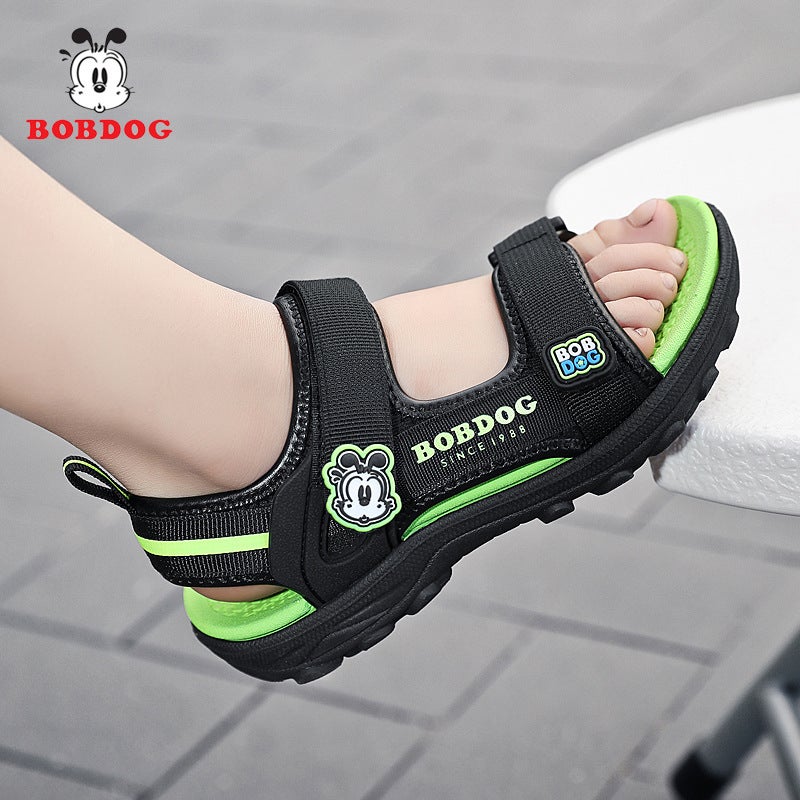 Babudou Boys Sandals Summer Middle And Large Children Soft Sole Anti-Slip Beach Shoes Children'S Open-Toe Casual Shoes - Image 3