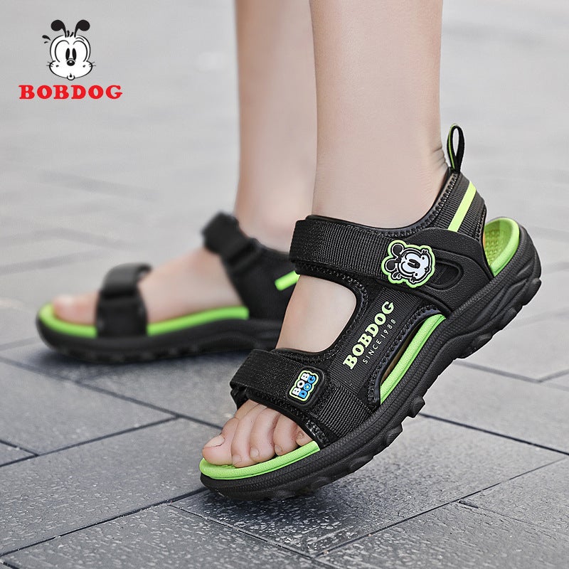 Babudou Boys Sandals Summer Middle And Large Children Soft Sole Anti-Slip Beach Shoes Children'S Open-Toe Casual Shoes - Image 5
