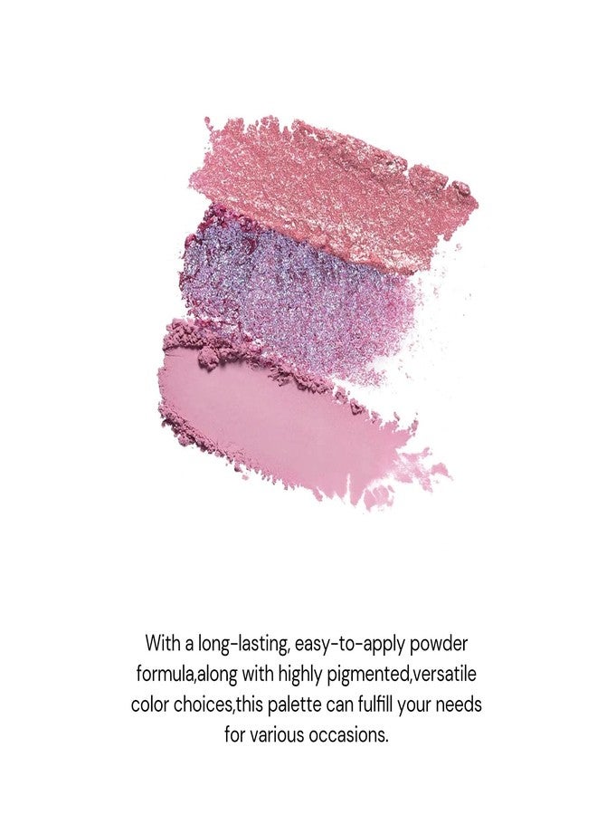 Flower Knows باليت ظلال العيون فلوور نوز بنفسجي فراولة روكوكو - 3 درجات غير لامعة + 2 لامعة باللون البنفسجي، تدوم طويلاً، سهلة التطبيق وذات صبغة عالية (G01 ستارمون فراولة، 0.37 أونصة) - Image 3