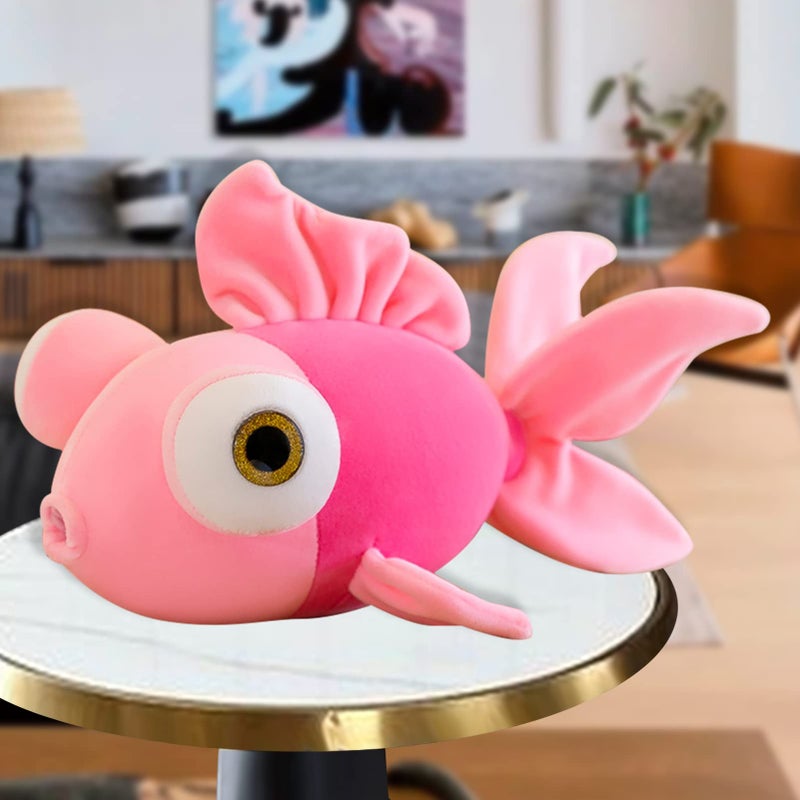 CHELEI2019 13.8"" Goldfish Stuffed Animal Soft Cute Fish Plush Pillow Toy Gift for Girls Pink - Image 3