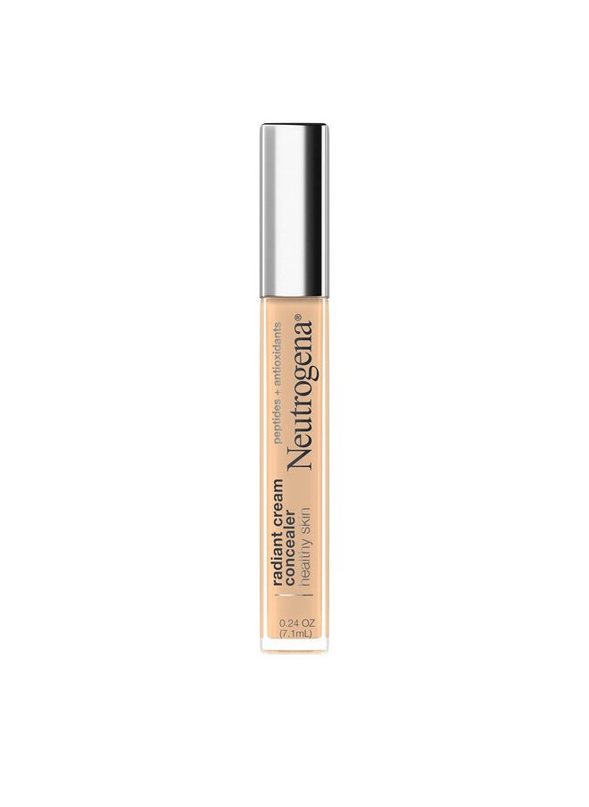 Neutrogena Healthy Skin Radiant Brightening Cream Concealer With Peptides & Vitamin E Antioxidantlightweight Perfecting Concealernon Comedogenicbisque Light/Medium 02 Neutral Undertones0.24 Oz  - Image 1