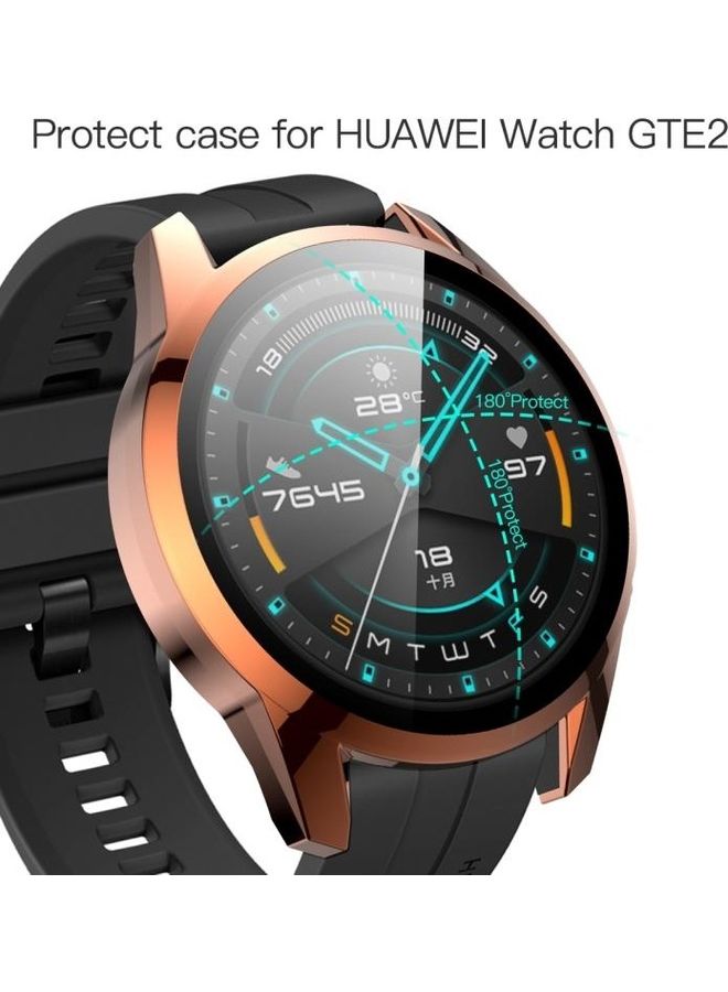 NIBEMINENT 2 In 1 Tempered Glass Screen Protector For Huawei Watch GT2 46mm Rose Gold - Image 4