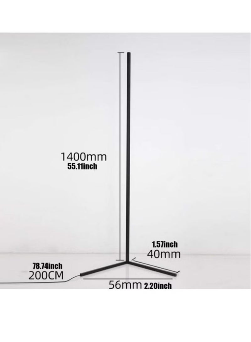 راكسوم مصباح زاوية مصباح أرضي مع مستويات تغيير لون RGB للسطوع ودرجة حرارة اللون، جهاز تحكم عن بعد حديث لغرفة المعيشة وغرفة النوم - Image 3