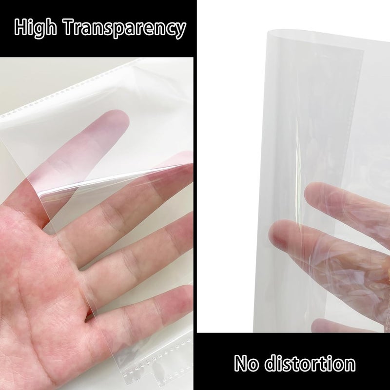 Azatus 20 Pack Heavy Duty Sheet Protectors 5.5X8.5 Inch  A5 Binder 6 Ring Clear Photo Sleeves (40 Pockets) For K-Pop Photocard  Trading Cards & Documents - Image 3