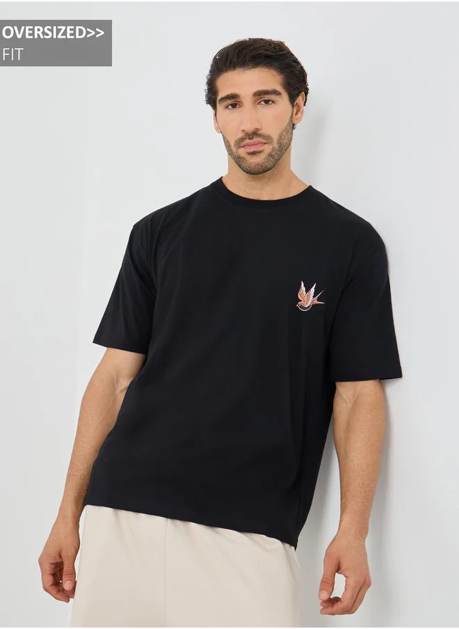 Styli Styli Minimal Chest Graphic Print Oversized T-Shirt