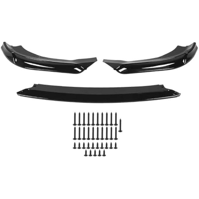 Torvex Bumper Lip, Front Splitter Spoiler Diffuser Compatible with Genesis Coupe Facelift 2013-2016 3pcs Impact Resistant PP Front Bumper Lip Kit - Image 1