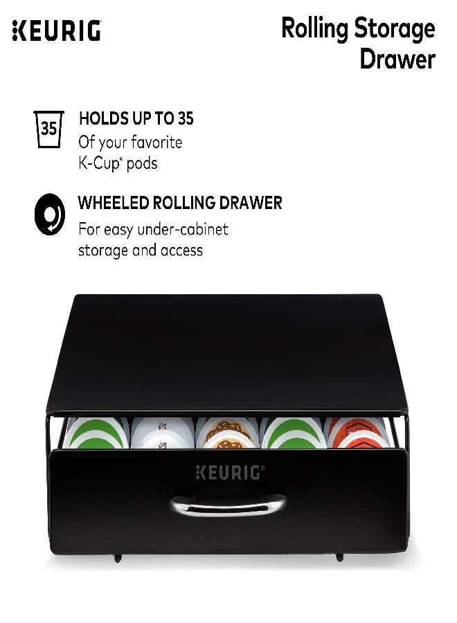 Keurig Keurig Under Brewer Storage Drawer, Coffee Pod Storage, Holds Upto 35 Keurig K-Cup Pods, Black  - Image 3
