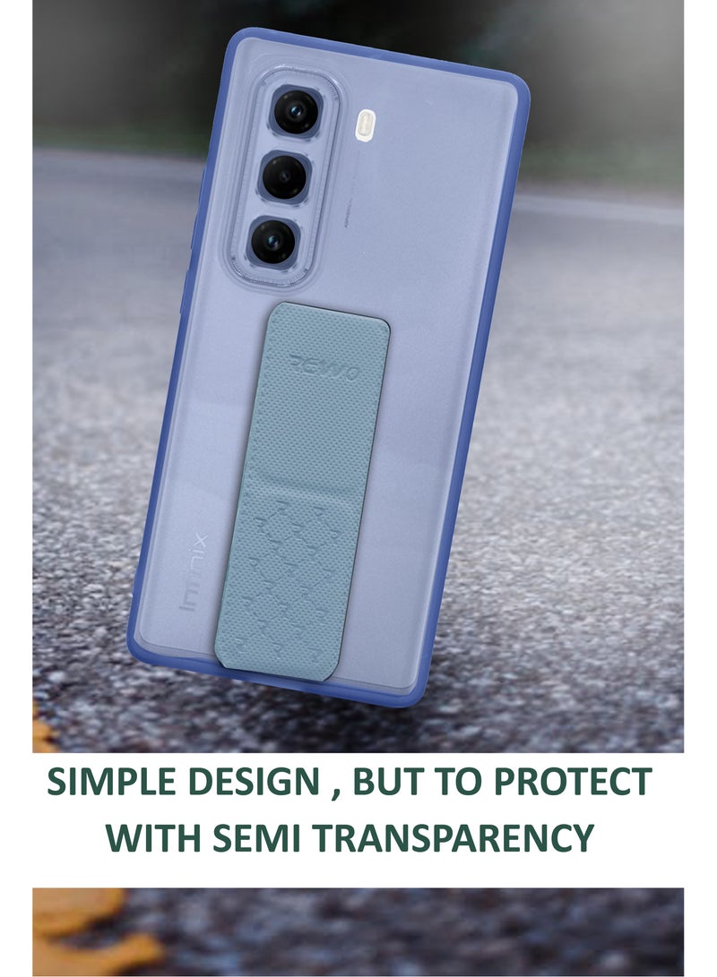 For Infinix Hot 50 Pro Plus - Cool Glossy Coluorful Semi Transparent Well Protected Silicone Case - Blue  - Image 2