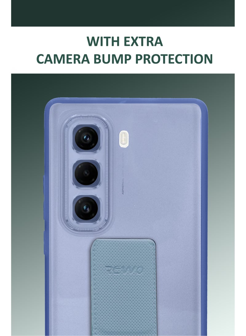 For Infinix Hot 50 Pro Plus - Cool Glossy Coluorful Semi Transparent Well Protected Silicone Case - Blue  - Image 3