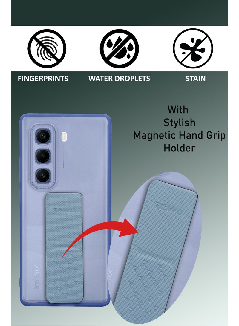 For Infinix Hot 50 Pro Plus - Cool Glossy Coluorful Semi Transparent Well Protected Silicone Case - Blue  - Image 4