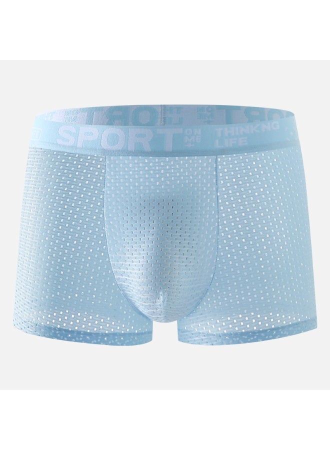 5-Pack Men's Mesh Boxer Briefs, Breathable Perforated Stretch Underwear, Sport Style Comfortable Trunks, Multicolor - Image 3