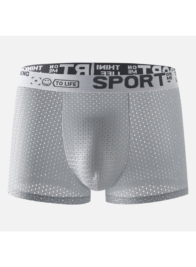 5-Pack Men's Mesh Boxer Briefs, Breathable Perforated Stretch Underwear, Sport Style Comfortable Trunks, Multicolor - Image 4