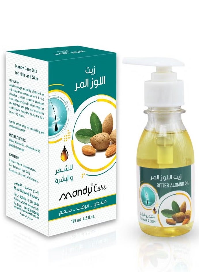 Mandy Care Bitter Almond Oil for Hair and Skin 125 ml - Image 1