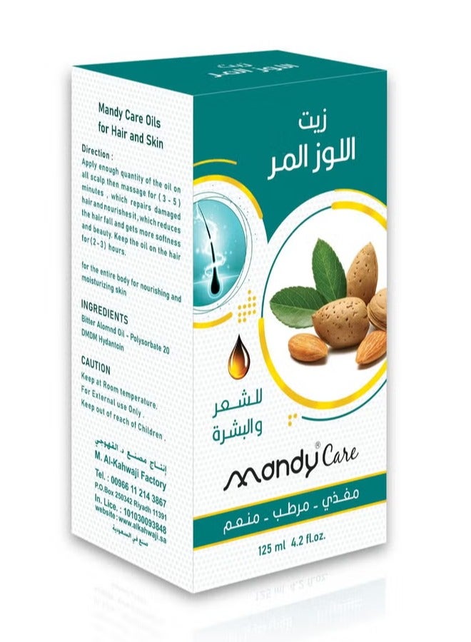 Mandy Care Bitter Almond Oil for Hair and Skin 125 ml - Image 2