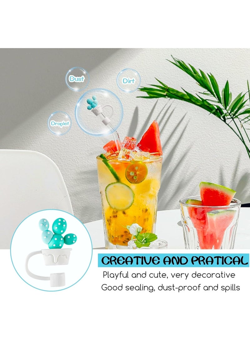 8 PCS Straw Covers Cap, Straw Cover for Stanley 30&40 Oz Tumbler, Cute Straw Caps in Various Shapes Silicone Straw Toppers, Drinking Straw Caps for 0.4 Inch/10 mm Straw Tips  - Image 4