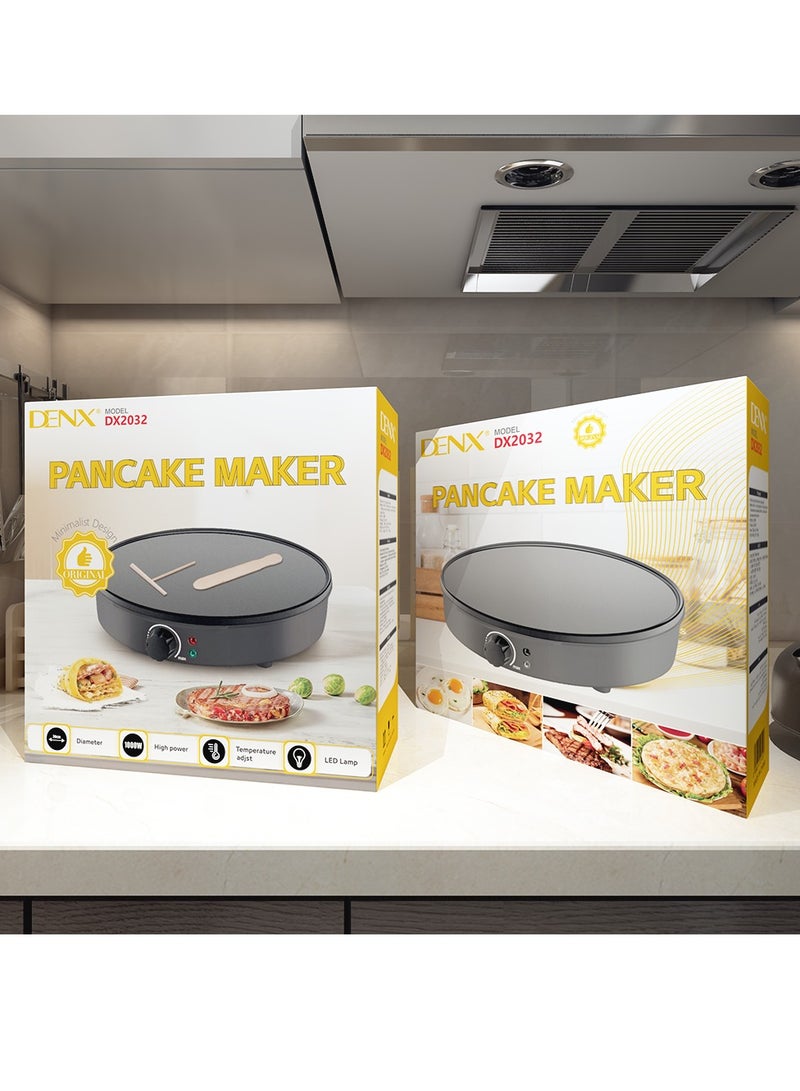 general 30cm Electric Grill Electric Crepe and Pancake Maker - Black Variable Temperature Non-Stick Electric Hot Plate for Dosa, Omelette, Eid Crepes, Pancakes, Reggae, Anjiro, - Image 3
