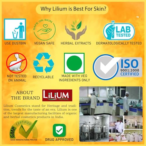 LILIUM مقشر الوجه ليلوم جولد، 500 مل، تركيبة نشطة مضادة للتجاعيد، غنية بغبار الذهب وزيت الجوجوبا، تنظيف عميق، تقشير، يضيء البشرة، للحصول على بشرة أكثر إشراقًا وتألقًا، مناسب لجميع أنواع البشرة - Image 5