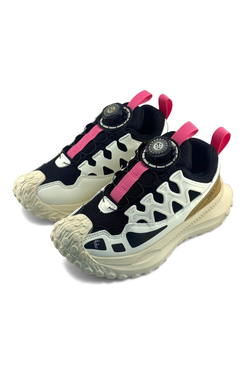 Feet First Bolt Flow Kids Lightweight Sports Sneakers 86-890-23 Khaki/Black - Image 2