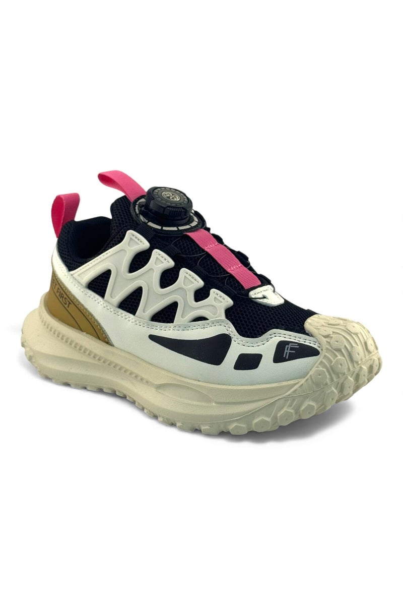 Feet First Bolt Flow Kids Lightweight Sports Sneakers 86-890-23 Khaki/Black - Image 3