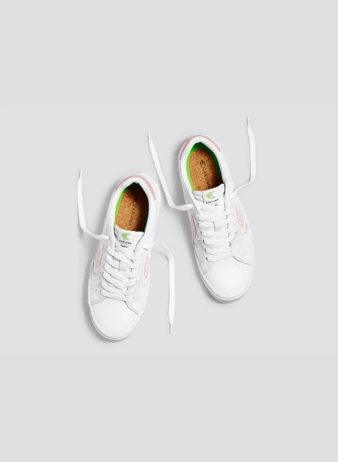 Cariuma SALVAS White Leather Rose Logo Sneaker