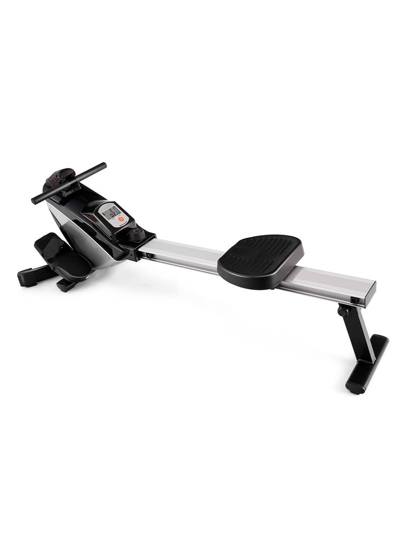Foldable Exercise Rowing Machine with Magnetic Resistance, Pull rope using pulley, LCD Monitor for Home Gym Workout