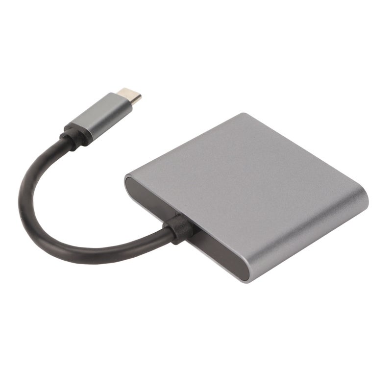 USB C To Dual HDMI Hub: 4K 60Hz Resolution, No Latency - Interference Resistant, Aluminum Alloy Housing Dual Monitor Adapter for Laptop, Phone, Tablet, HDTV, Monitor, Projector - Image 3