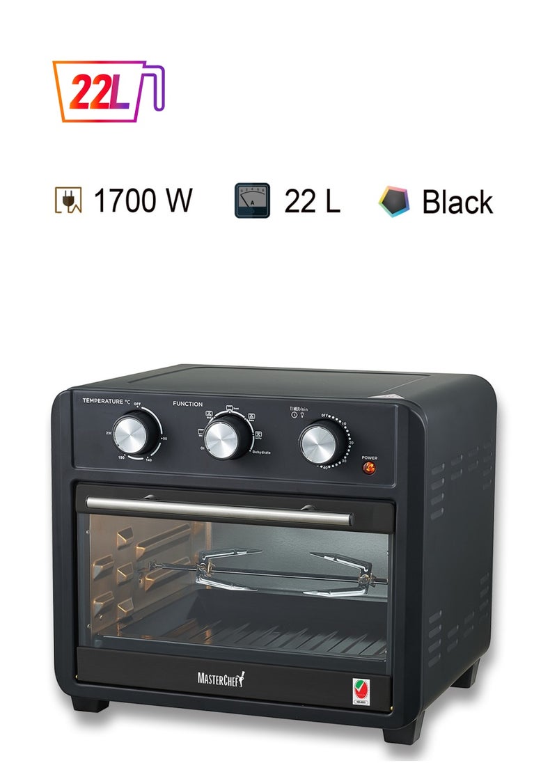 Masterchef - Multi-Functional 7-in-1 Air Fryer with 7 Accessories 3-Step Manual Controller, spacious 22 liters capacity - ESMA Certified - Image 1