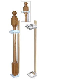 No Hole Stairway Baby Gate Mounting Kit Fits Posts From 2 34 Inches To 3 58 Inches Wide With Square Or Round Tops No Adhesives On Or Screws In Your Posts (1Pack)