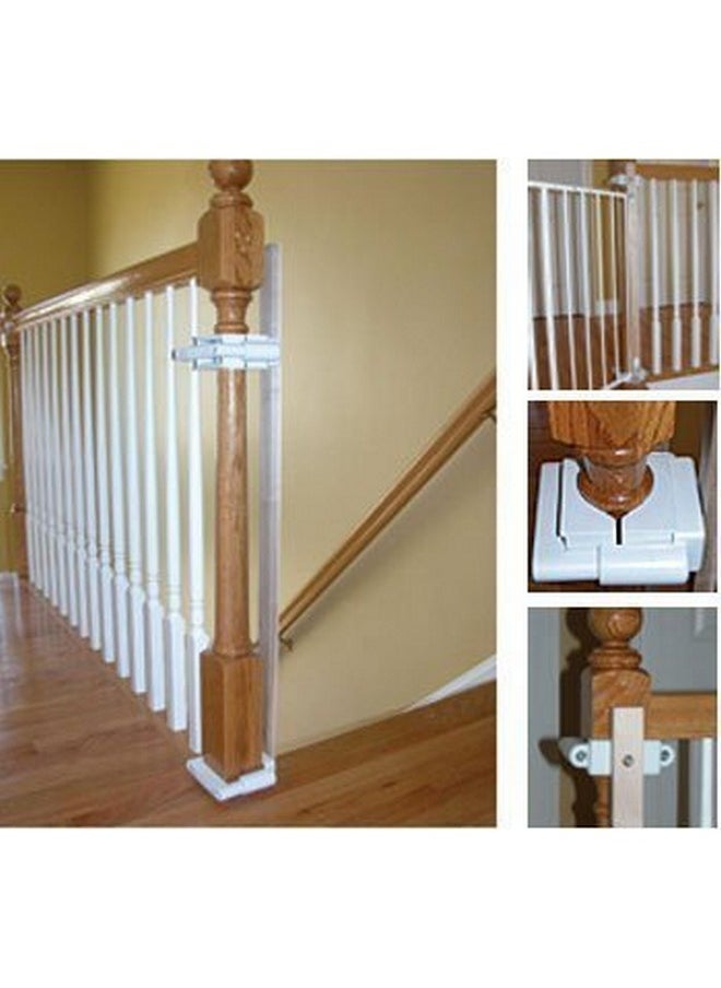 Safety Innovations No Hole Stairway Baby Gate Mounting Kit Fits Posts From 2 34 Inches To 3 58 Inches Wide With Square Or Round Tops No Adhesives On Or Screws In Your Posts (1Pack)  - Image 5