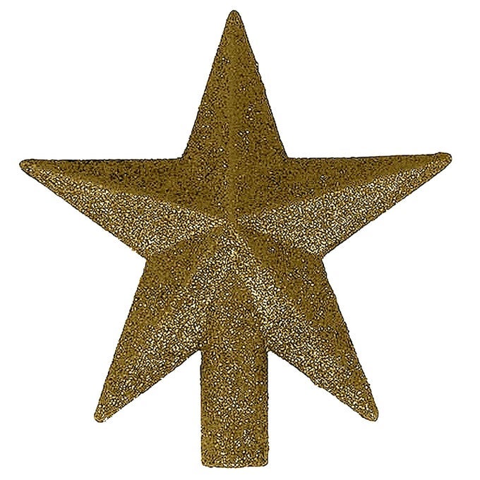 4 PETITE TREASURES GOLD GLITTERED MINI STAR CHRISTMAS TREE TOPPER UNLIT
