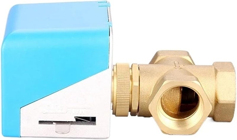 DN25 صمام كرة كهربائي نحاسي 3 اتجاهات صمام إغلاق تيار متردد 220 فولت سلكين - Image 4