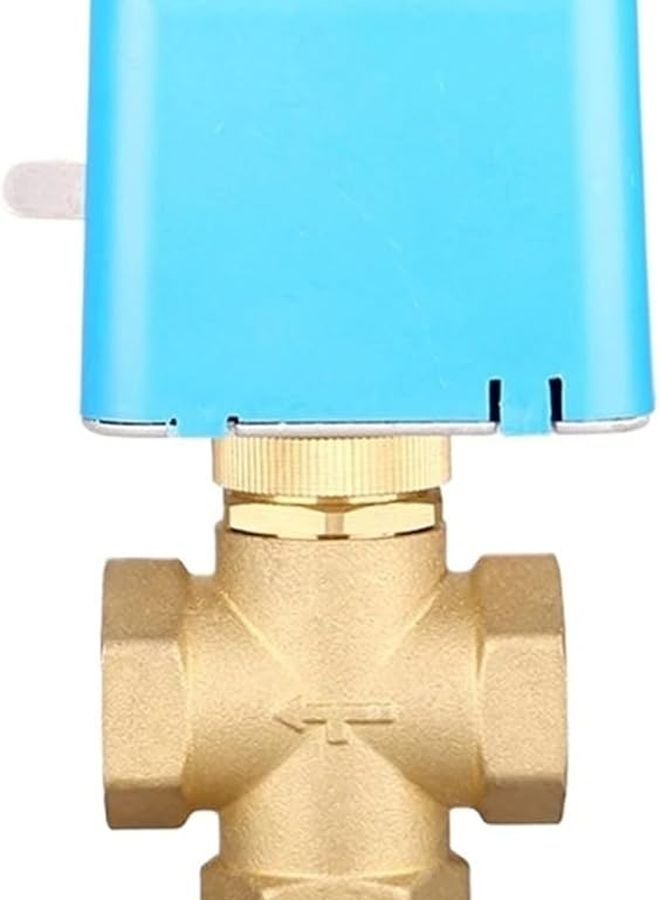 DN25 صمام كرة كهربائي نحاسي 3 اتجاهات صمام إغلاق تيار متردد 220 فولت سلكين - Image 3