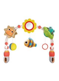 HOLA Hola Portable Activity Arch for Babies – Adjustable Stroller, Car Seat, or Crib Toy with Interactive Rattles, Teethers, Mirror, and Sensory Toys for Fine Motor Skills and Cognitive Development 0M+  - Image 1