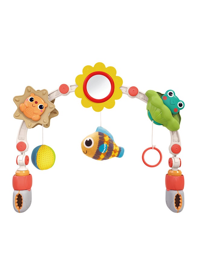 HOLA - Hola Portable Activity Arch for Babies – Adjustable Stroller, Car Seat, or Crib Toy with Interactive Rattles, Teethers, Mirror, and Sensory Toys for Fine Motor Skills and Cognitive Development 0M+ - Image 1
