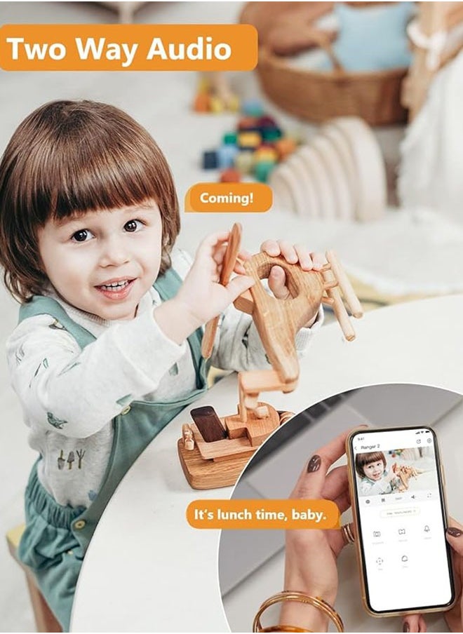 IMOU - 360 Degree Security Camera Up To 256GB SD Card Support WiFi & Ethernet Connection 1080P Full HD Privacy Mode Alexa Google Assistant Human Detection 2-Way Audio Night Vision Ranger 2 Grey - Image 1