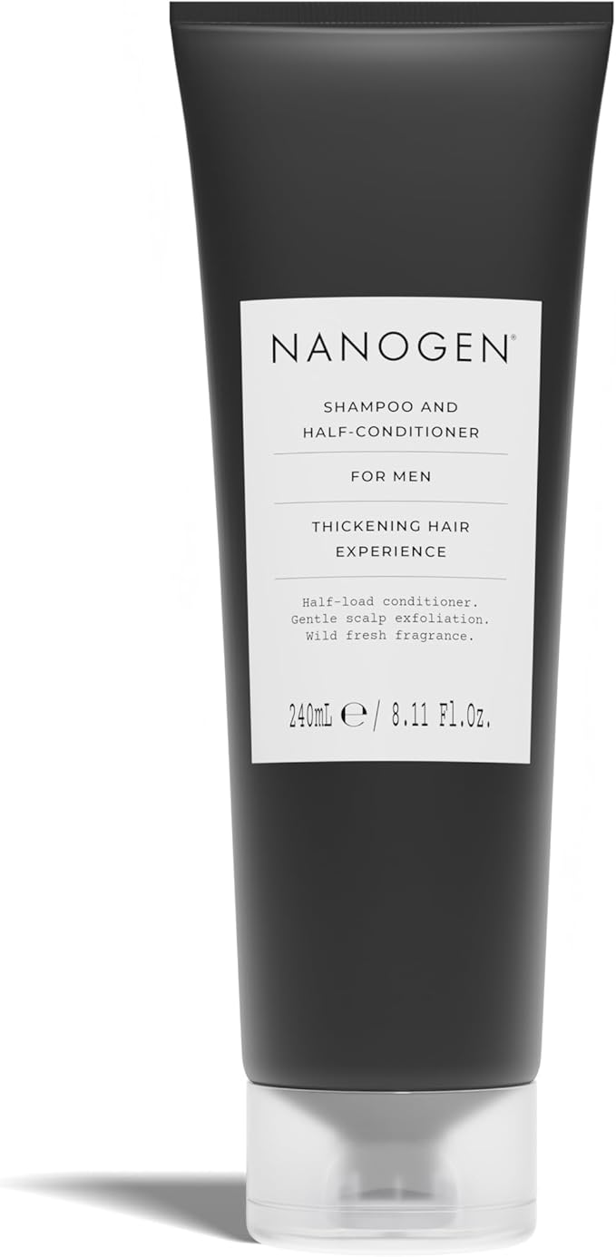 Nanogen Thickening Shampoo and Half Conditioner for Men 240ml Sensitive deep cleansing with Salicylic acid and Hair Growth Ingredients to encourage hair growth Can use with Minoxidil treatment - Image 2