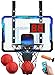 QDRAGON Indoor Basketball Hoop for Kids Over The Door Mini Basketball Hoops with 7 LED Lighting Basketball Toys Gifts for 5 6 7 8 9 10 11 12 Year Old Boys Girls Teens Blue - Image 2
