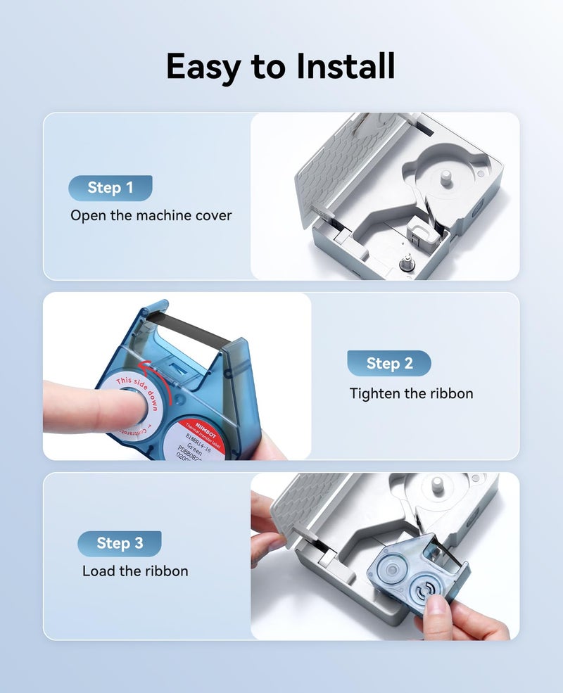 NIIMBOT Compatible Labeling Ribbon for B18/N1 Label Printer, Red - Image 3