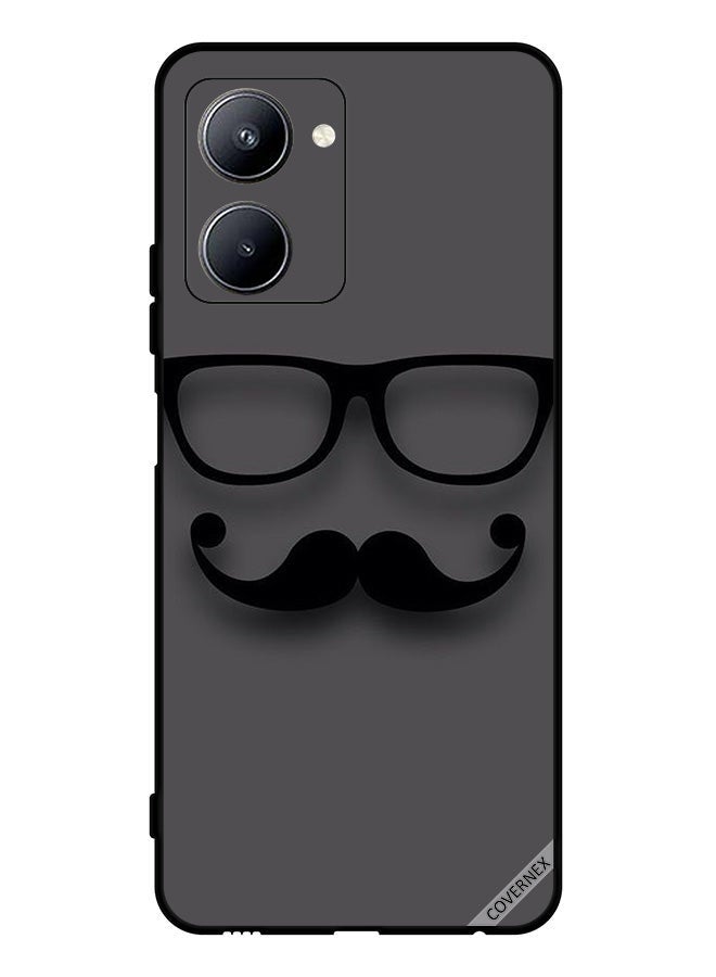 Covernex Protective Case Cover For Realme C33 Glass & Mustache - Image 1