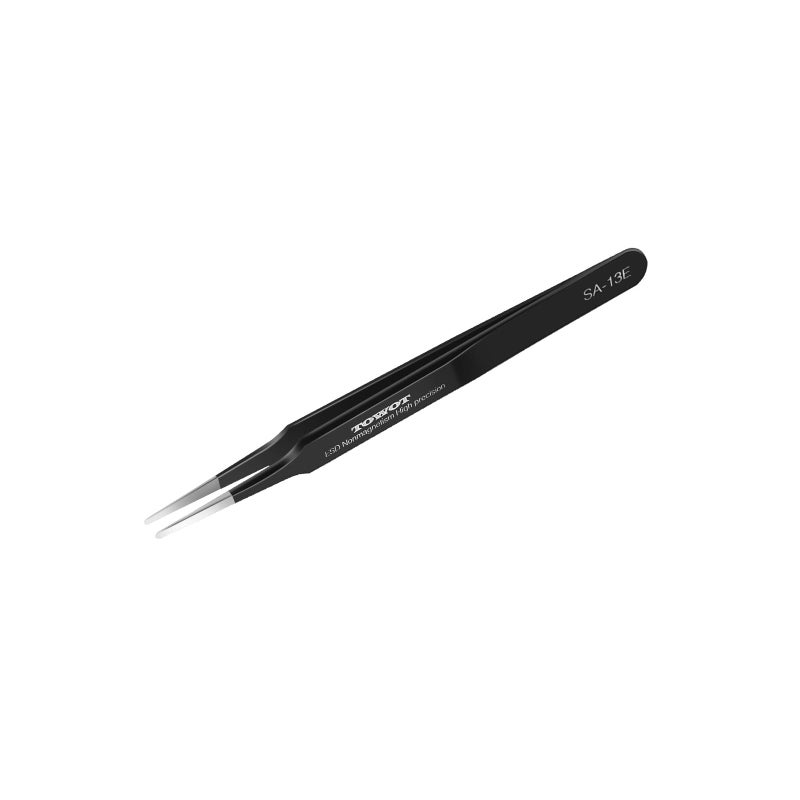 TOWOT Precision Tweezers Antistatic Stainless Steel Pointed Tweezers for Crafts Electronics Soldering Welding Experimental Work and Jewelry Making Industrial Tweezers