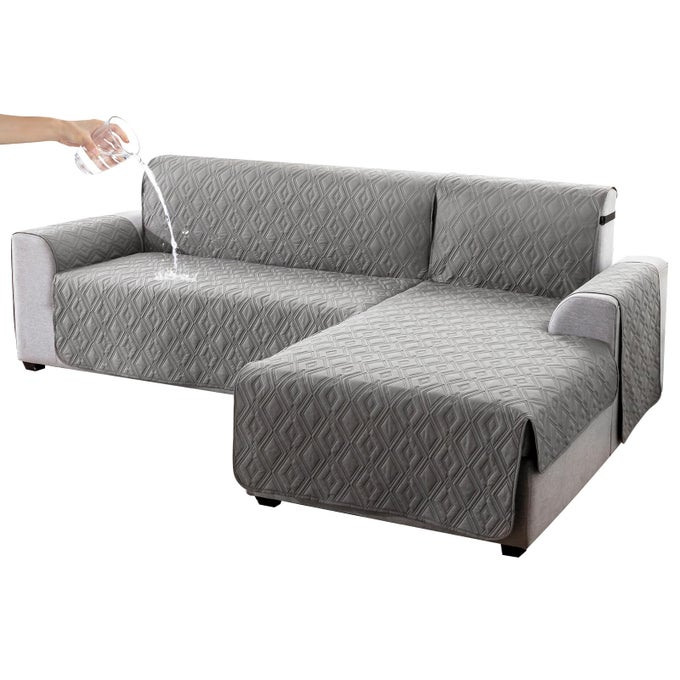 SECTIONAL COUCH COVERS FOR DOGS L SHAPED SOFA COVERS CHAISE LOUNGE COVER REVERSIBLE COUCH COVERS FOR SECTIONAL SOFA L SHAPE FURNITURE PROTECTORS COVER FOR PETS KIDS GRAY XLARGE
