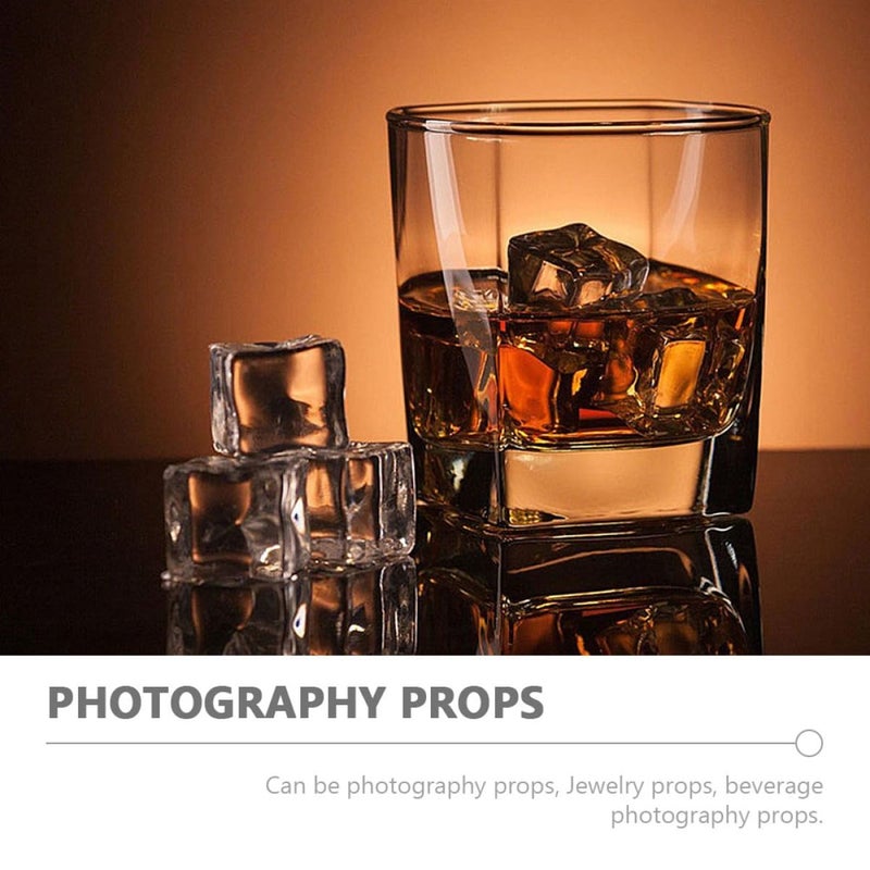 40 Pcs Acrylic Artificial Ice Cubes For Decor Photography Props Bars Events - Image 4
