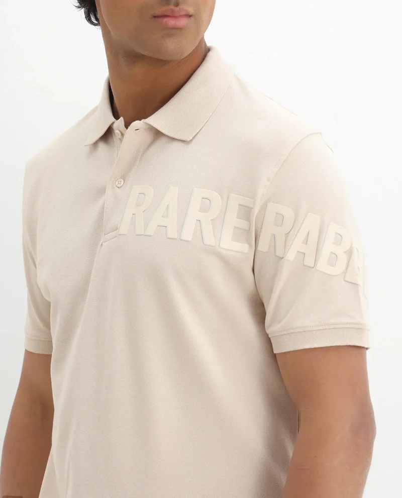 Rare Rabbit Men's Regular Fit Solid Cotton Polo