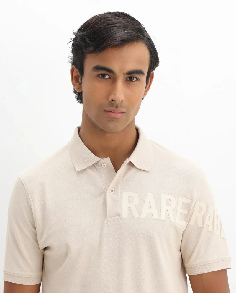 Rare Rabbit Men's Regular Fit Solid Cotton Polo